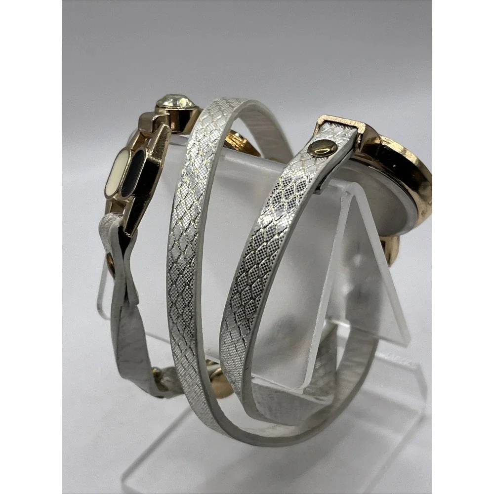 Duoya Swiss Made Women's Quartz Watch Wrap Band White‎ Dial- New Battery